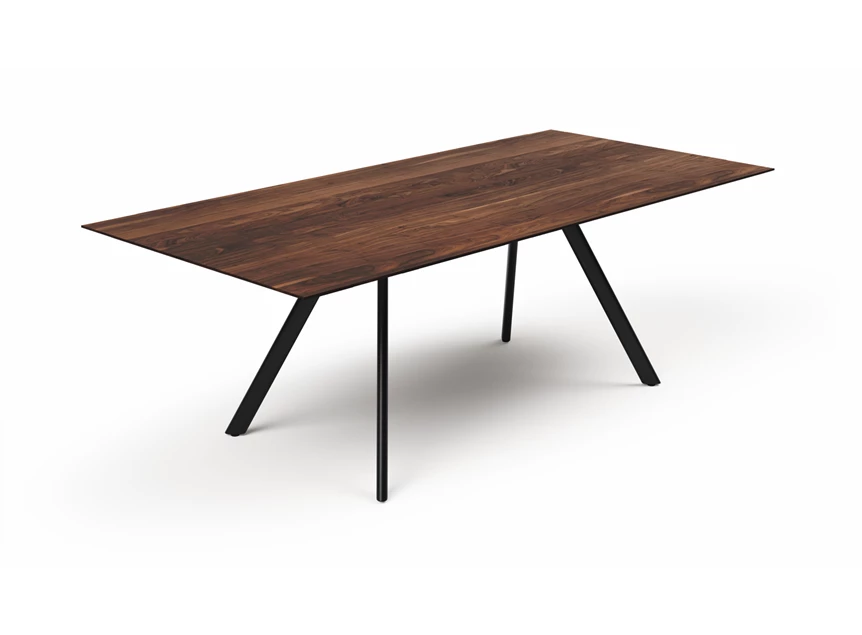 Tafel Aurora rechthoekig massief hout Amerikaans noten Willisau