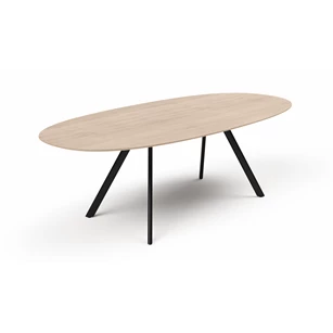 Tafel Aurora ovaal massief hout eik gebeitst Willisau