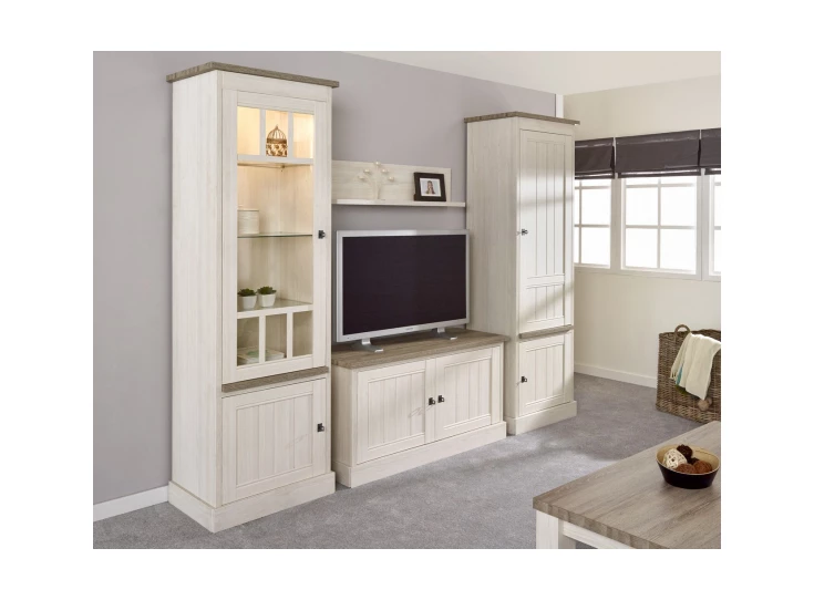 KB1R barkast york smal rechts houten deurtjes landelijk eetkamer meubar