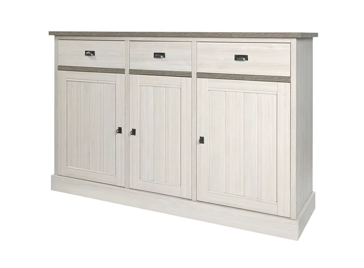 HB3 york meubar hoge dressoir 3 deuren laden hout landelijk