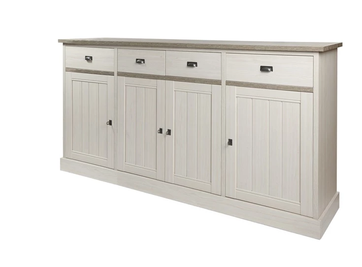 HB2 york landelijk meubar hoge dressoir 4 deuren laden hout medium