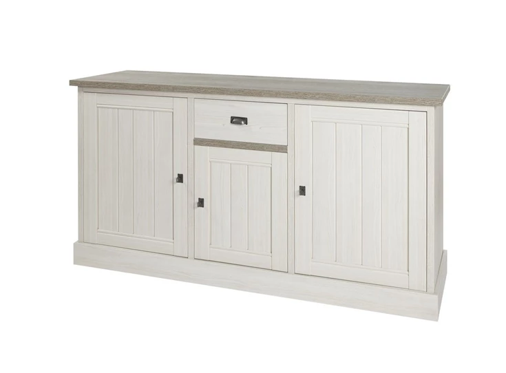 DR3 york lage dressoir meubar landelijk hout 3 deuren 1 lade eetkamer