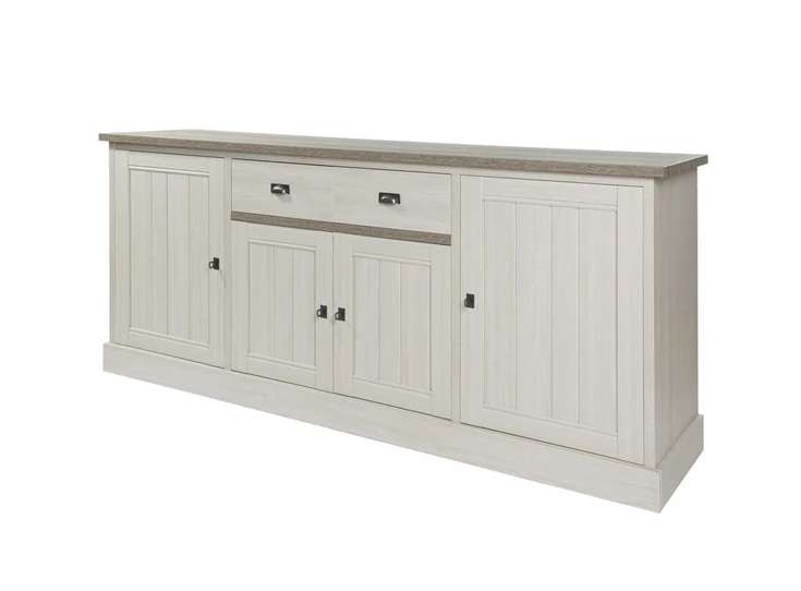 DR2 4 deuren 2 laden eetkamer york lage dressoir meubar landelijk hout medium