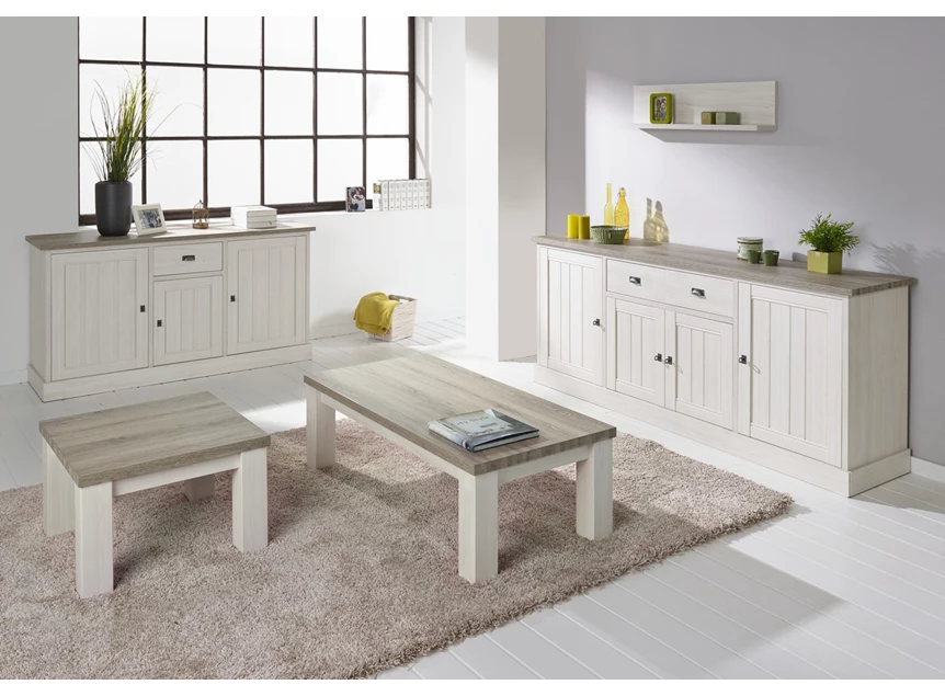 DR2 meubar landelijk hout medium 4 deuren 2 laden eetkamer york lage dressoir