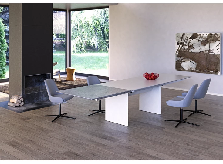 Verlengbare tafel Arona matte lak wit Willisau