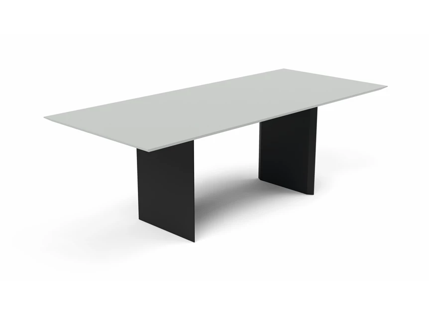 Tafel Aliano rechthoekig structuurlak wit Willisau