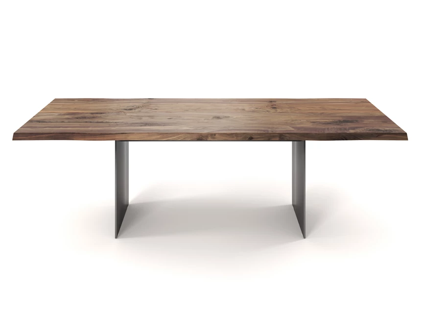 Tafel Aliano rechthoekig massief hout Amerikaans noten boomstam Willisau