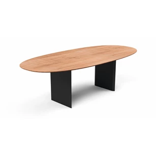Tafel Aliano ovaal massief hout eik natuur Willisau