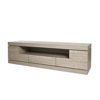 TV2 televisiemeubel groot etna evan millenium eik licht grijs marmer eetkamer eigentijds