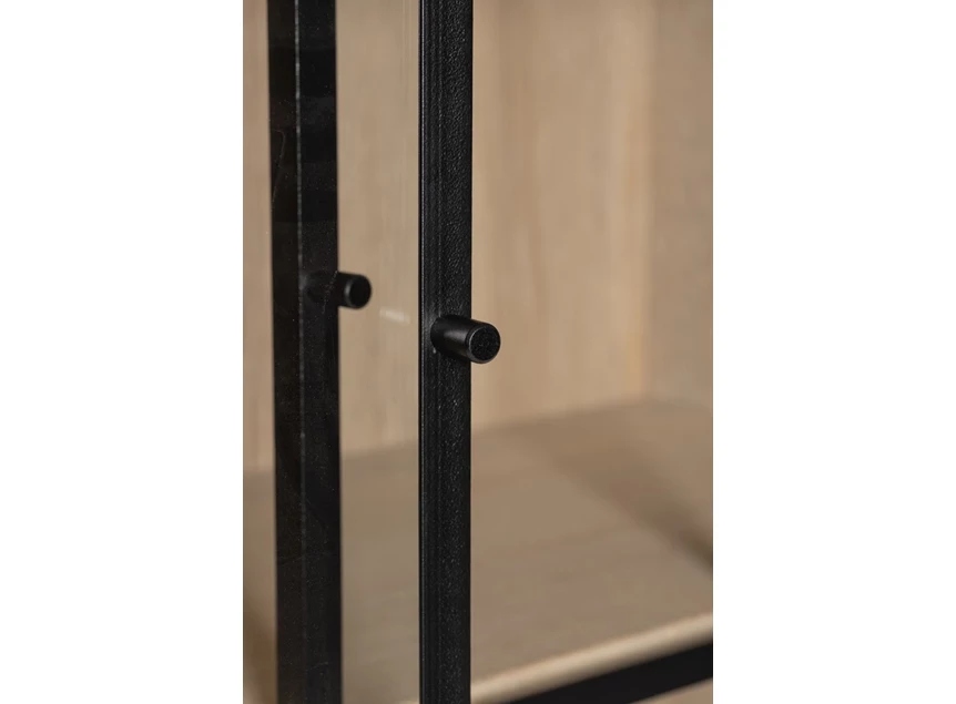 Smeedijzer Vitrinekast Wood WOOD33 lichte eik Michel Denolf