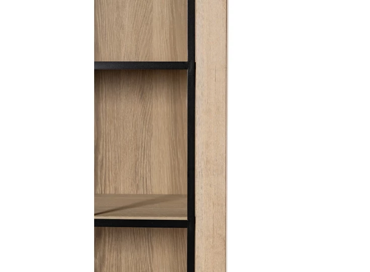 Zijkant Vitrinekast Wood WOOD33 lichte eik Michel Denolf