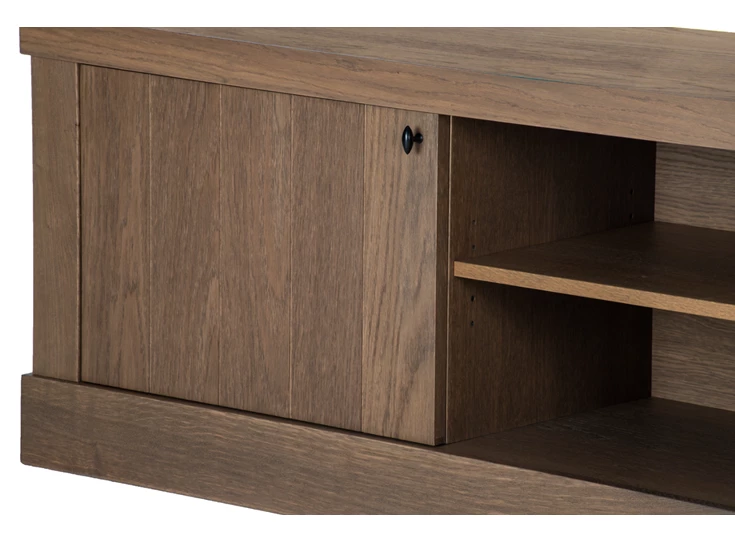 Detail Tv-kast Wood12 met open vak eik Michel Denolf