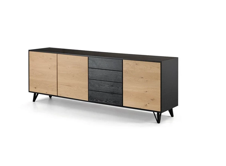 Montreal eetkamer dressoir industrieel eigentijds wonen maatwerk theuns belgisch metaal glas hout