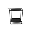 824203 bar serveerwagen salt and pepper glas metaal 2 lagen wielen