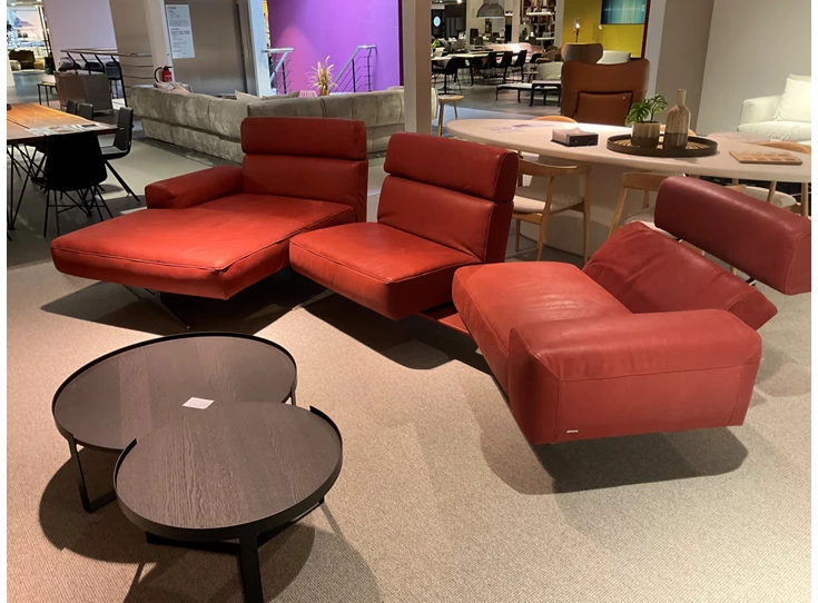 Draaibare Salon Monroe leder India Chilli Koinor