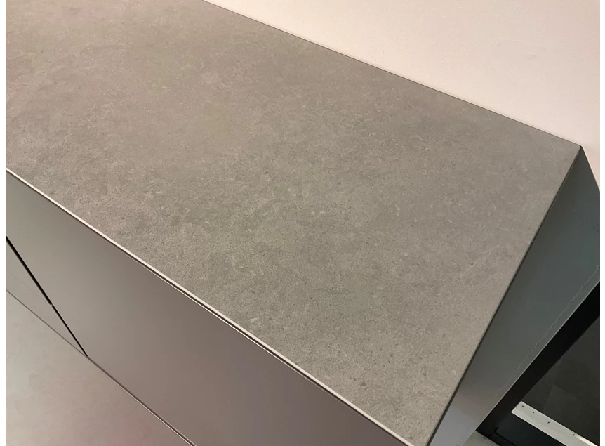 Bovenblad Dressoir Adatto matte lak donkergrijs blad keramiek