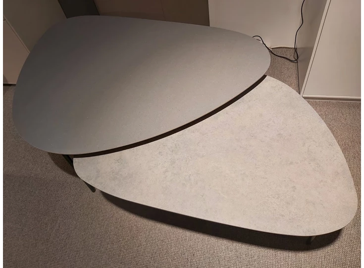 Bovenkant Salontafel Stask stonelook graniet en lichtgrijs Frans Bijnen