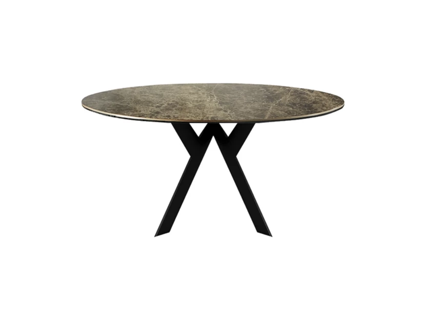 Tafel Twist rond keramiek emperador marmerlook Diadesi