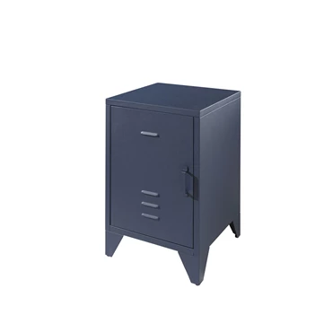 BRNA1107 bronxx nachttafel mat blue 1 deur metaal vipack budget industrieel poederlak