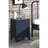 BRNA1107 budget industrieel poederlak bronxx nachttafel mat blue 1 deur metaal vipack