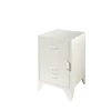 BRNA1114 budget industrieel poederlak bronxx nachttafel mat wit 1 deur metaal vipack