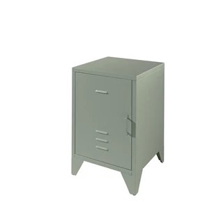 BRNA1193 budget metaal vipack poederlak bronxx nachttafel mat industrieel olive green 1 deur