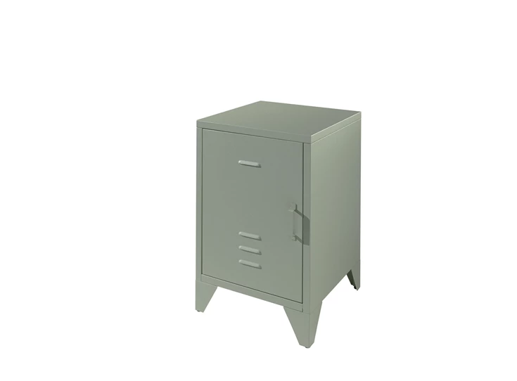 BRNA1193 budget metaal vipack poederlak bronxx nachttafel mat industrieel olive green 1 deur