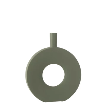 Cirkel vaas- aluminium/groen