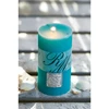 270730 Rivièra Maison RM Frosted Candle Ø7cm H13cm Beach Turquoise