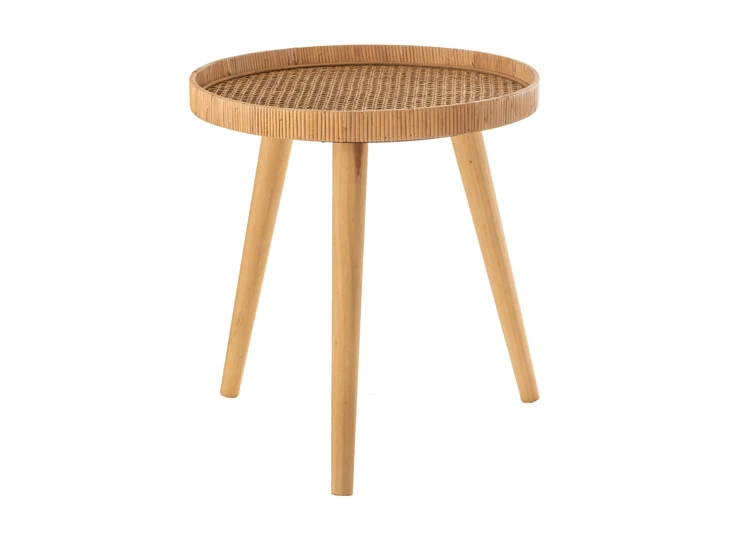 Bijzettafel tripod rotan naturel large 11160G vooraanzicht