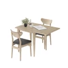 Stoel Peter eik/zwart leder CHA 2808 013007 met tafel