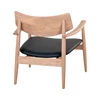 Loungestoel Olvera in eik/zwart lederlook 1101197 schuin achteraanzicht