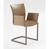 Armstoel Nobile Swing 2071-I leder taupe Draenert