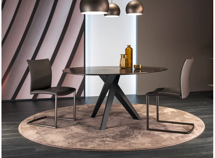 Sfeerfoto Stoel Nobile Swing 2071 leder Draenert