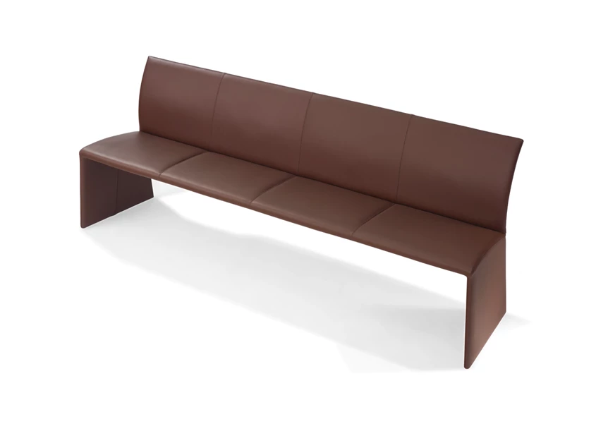 Eetkamerbank Nobile 2510 leder bruin Draenert