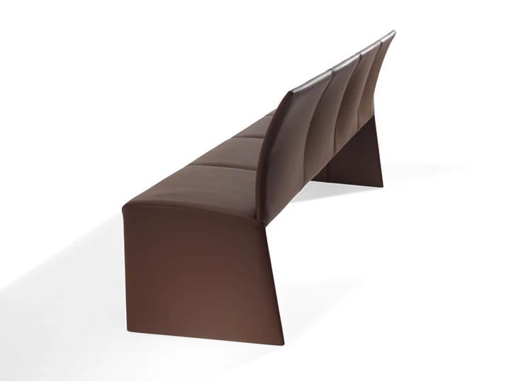 Achterkant Eetkamerbank Nobile 2510 leder bruin Draenert