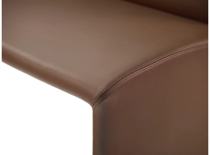 Detail Eetkamerbank Nobile 2510 leder bruin Draenert