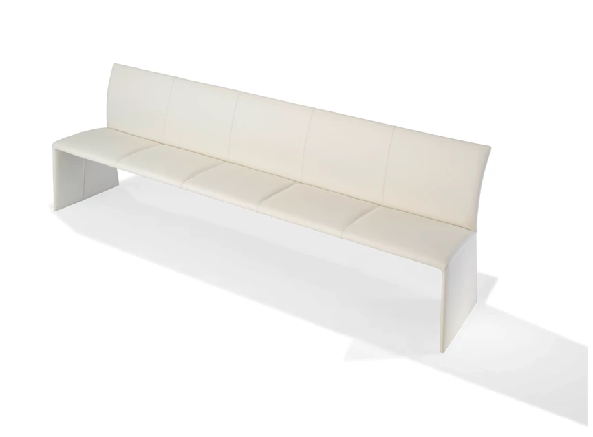 Eetkamerbank Nobile 2510 leder beige Draenert