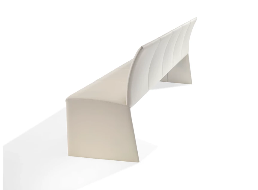 Achterkant Eetkamerbank Nobile 2510 leder beige Draenert