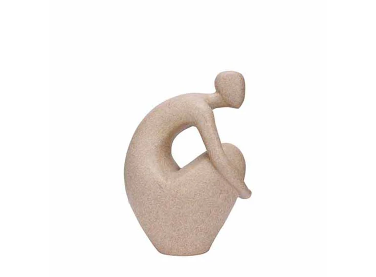 Beeld Human in beige polyresin 7096053