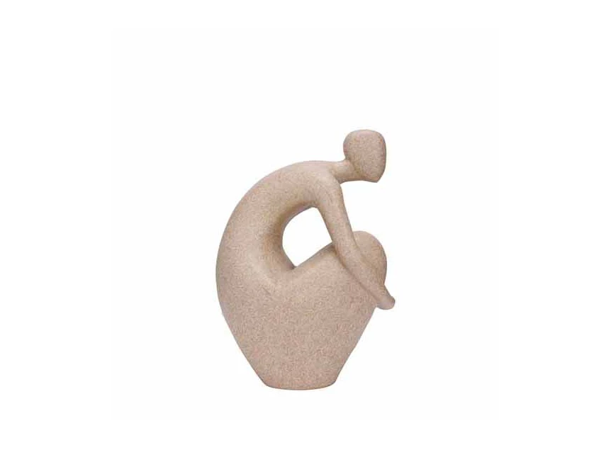 Beeld Human in beige polyresin 7096053