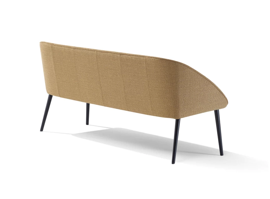 Achterkant Eetkamerbank Dan 2520 stof oker Draenert