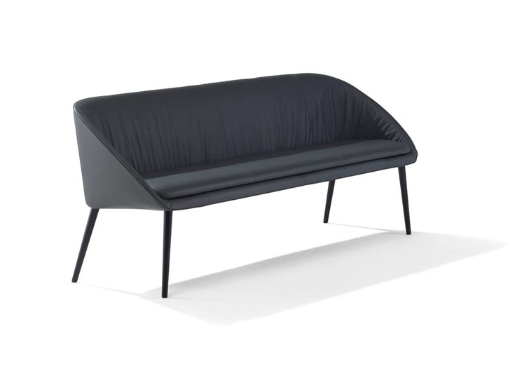 Eetkamerbank Dan 2520 leder zwart Draenert