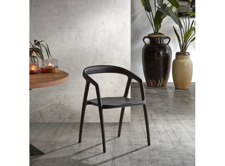 Armstoel Polo black smooth POLO60