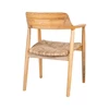 Stoel Getafe in sungkai hout naturel 7001147 schuin achteraanzicht