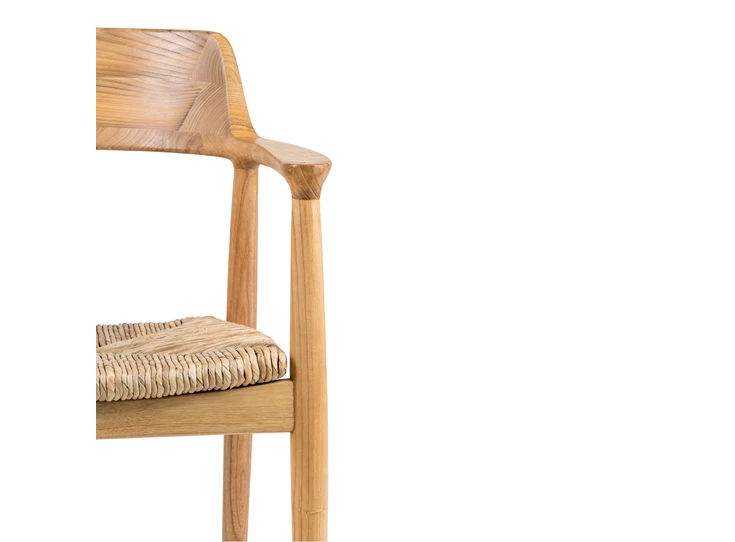 Stoel Getafe in sungkai hout naturel 7001147 detail vooraanzicht