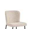 Stoel Lisa bouclé stof beige 9035-2-82.50 schuin vooraanzicht detail zitting