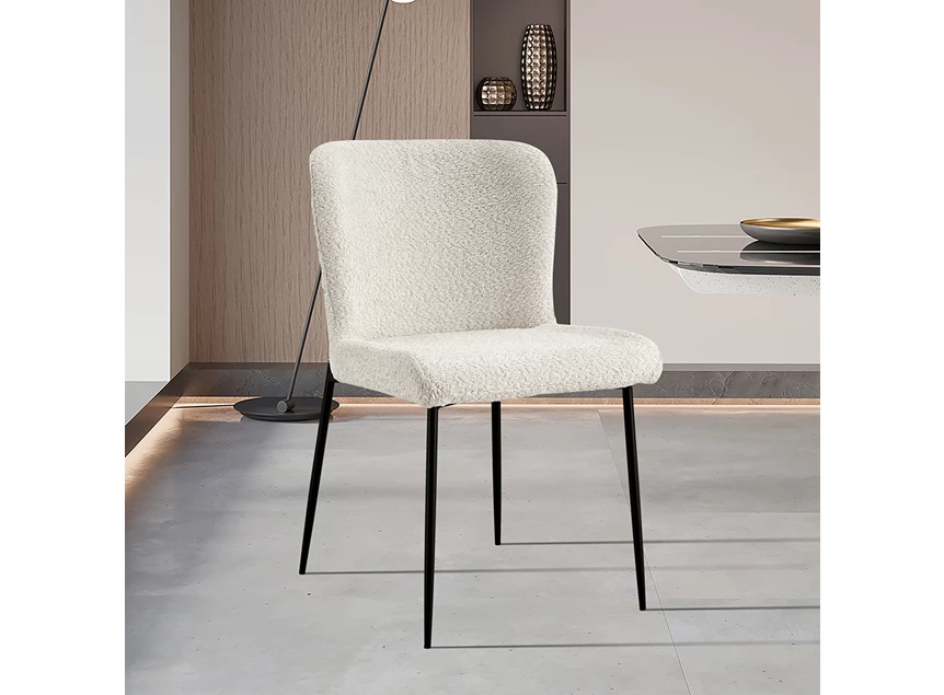 Stoel Lisa bouclé stof beige 9035-2-82.50 sfeerbeeld