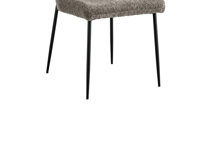 Stoel Lisa bouclé stof zand 9035-3-93.50 schuin vooraanzicht detail poten