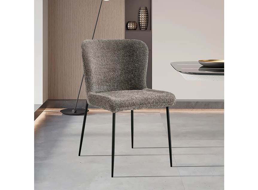 Stoel Lisa bouclé stof zand 9035-3-93.50 sfeerbeeld